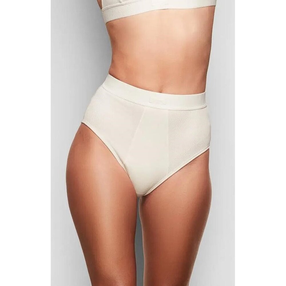 SKIMS Women's Cotton Rib Brief Size S In Bone